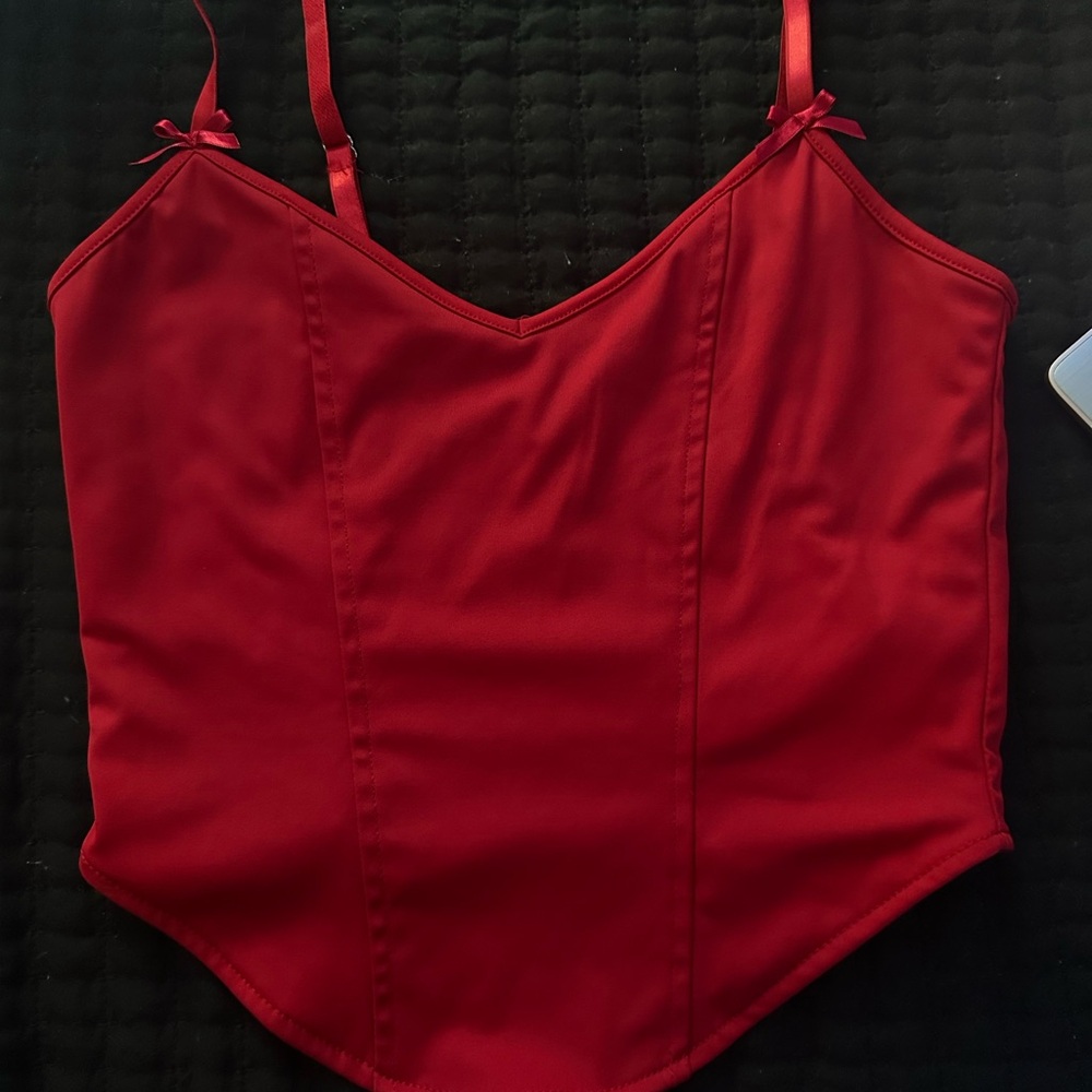 Forever 21 Vibrant Red Corset Top